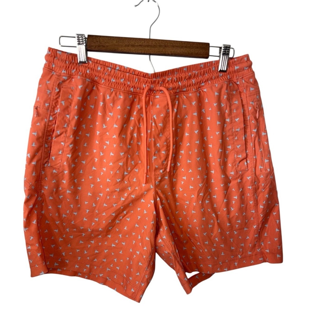 Birddogs Lined Shorts Pants Mens L Pants Stretch Orange Boomstick Drawstring